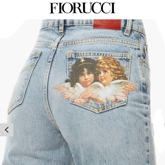 fiorucci angel patch jeans